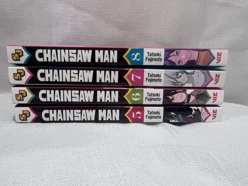 Tatsuki Fujimoto Chainsaw Man Books 5, 6, 7, 8 (all included in lot)